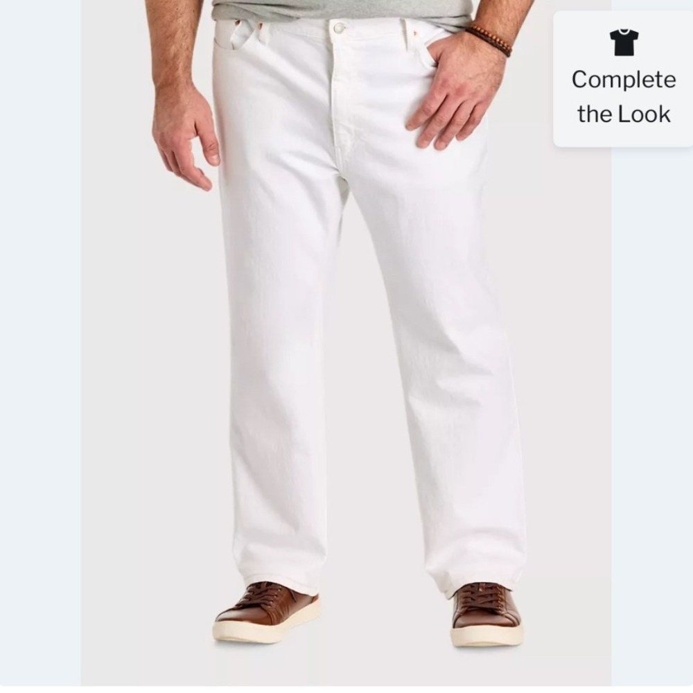 Levis 541 Athletic Taper Jeans Mens 54x32 White River Rock Denim Pants NEW